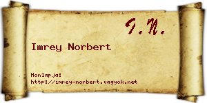 Imrey Norbert névjegykártya